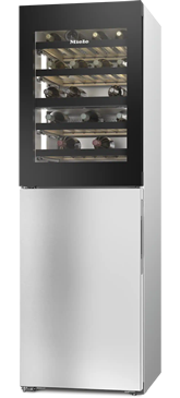 Vinskap fra Miele KWNS 4784 DE rustfritt stål CleanSteel Vinskap fra Miele KWNS 4784 DE rustfritt stål CleanSteel