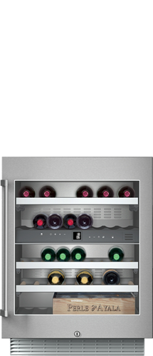 Gaggenau RW404264 Serie 200, vinskap, 82 x 60 cm Uttrekkbare flaskehyller i bø